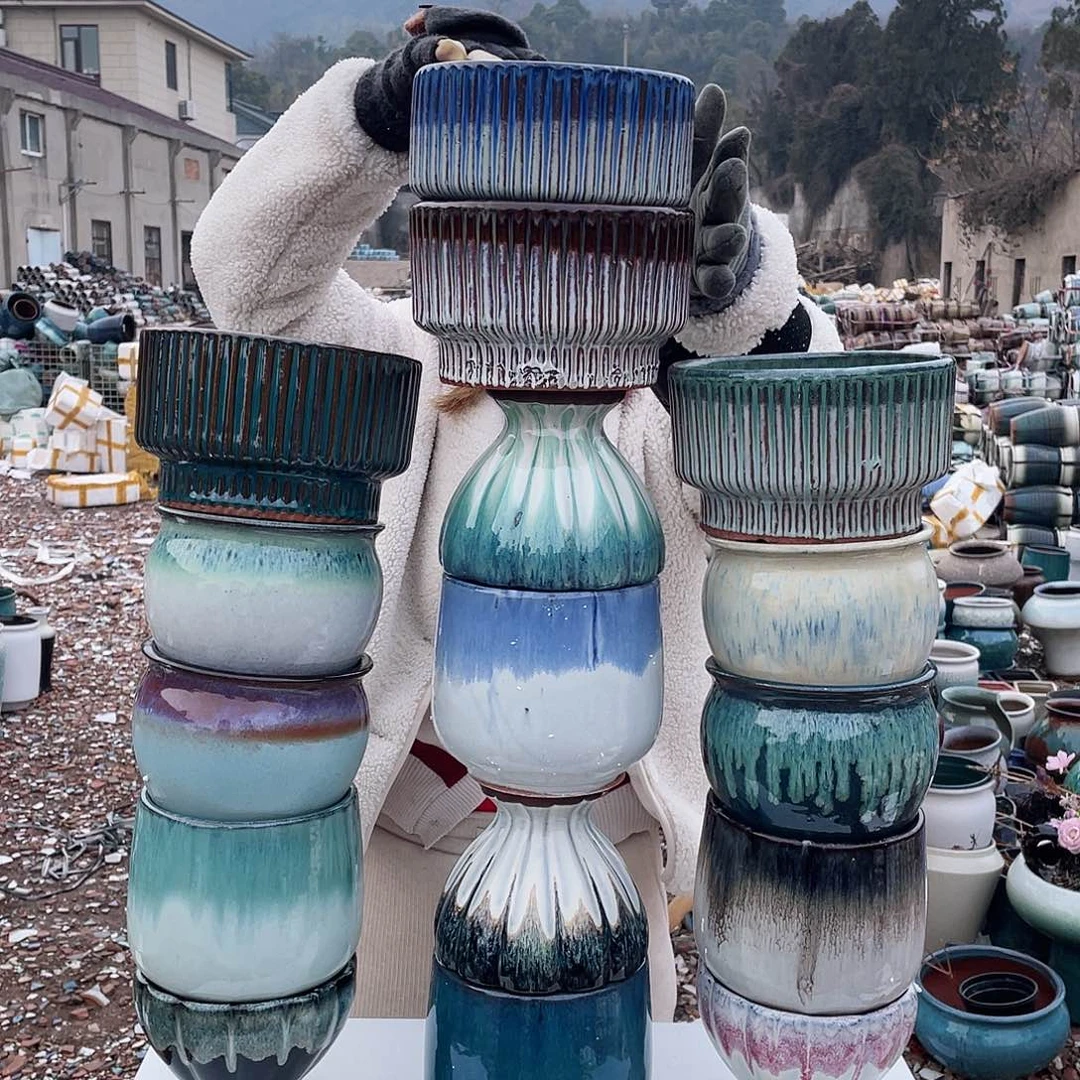 红陶王嫂花盆0212-360框