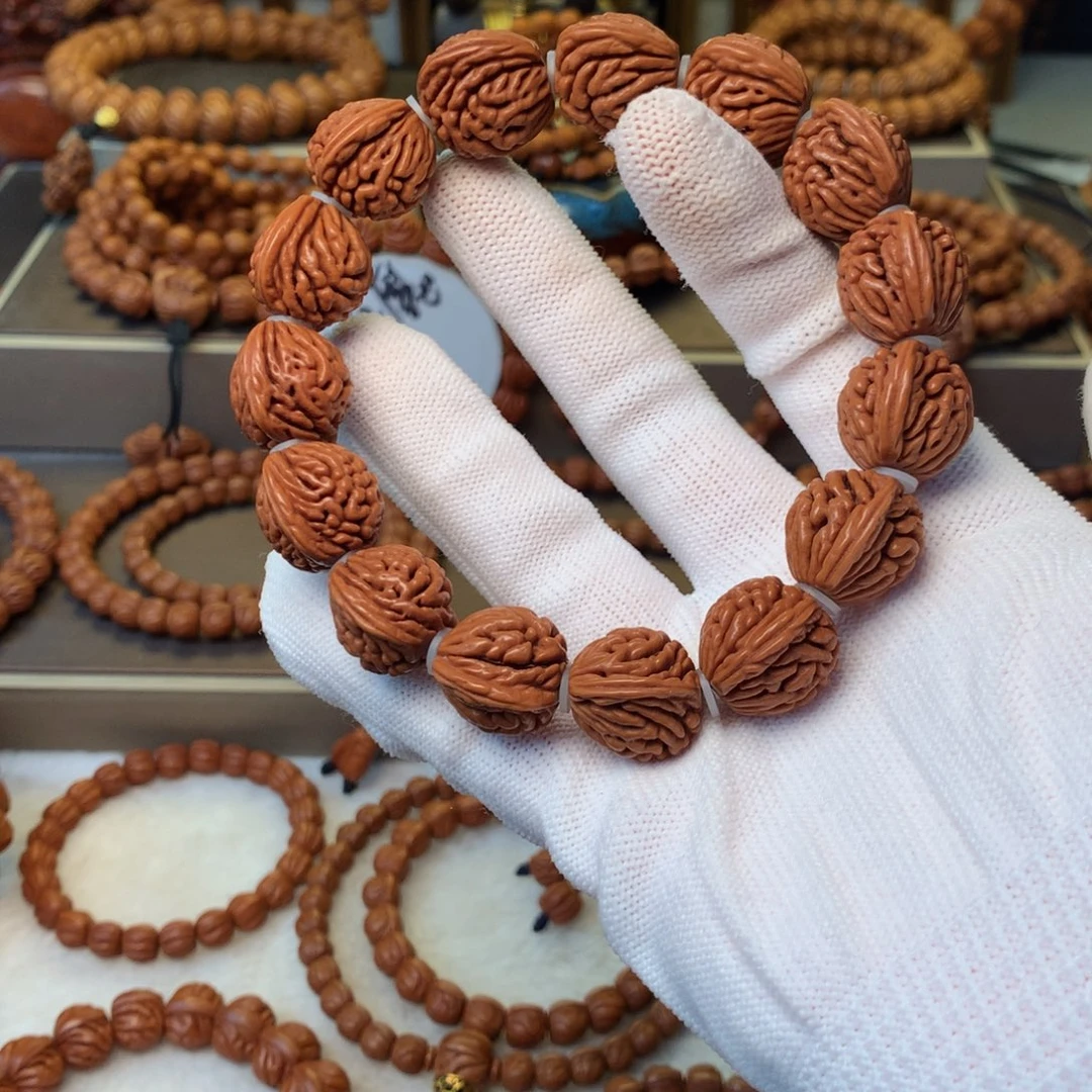 桃核手串秦岭龙纹