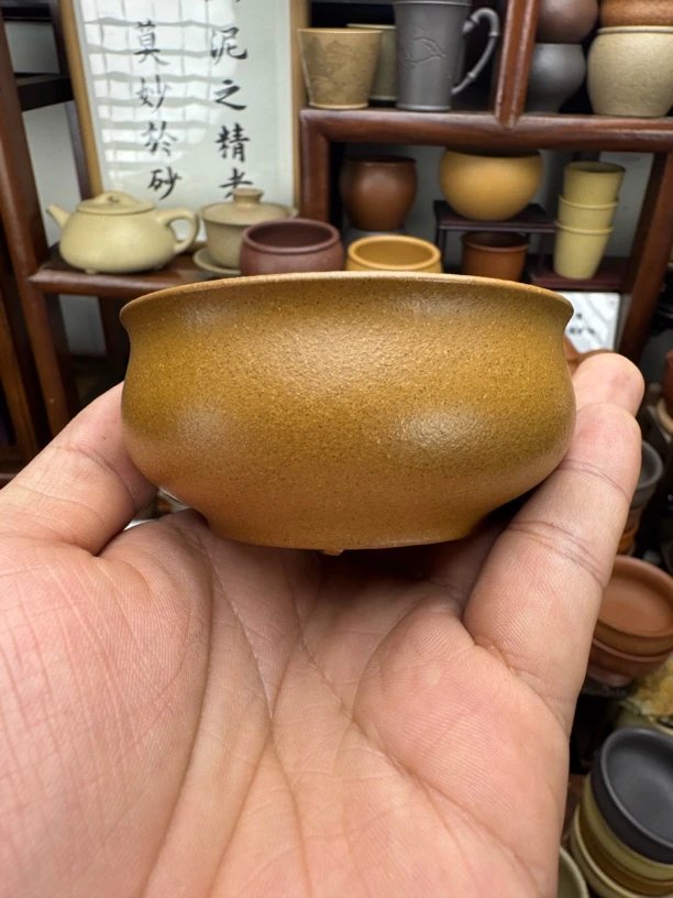 宜兴紫砂黄龙山原矿二号井矿标老段泥共生矿普洱杯主人杯高端品茗