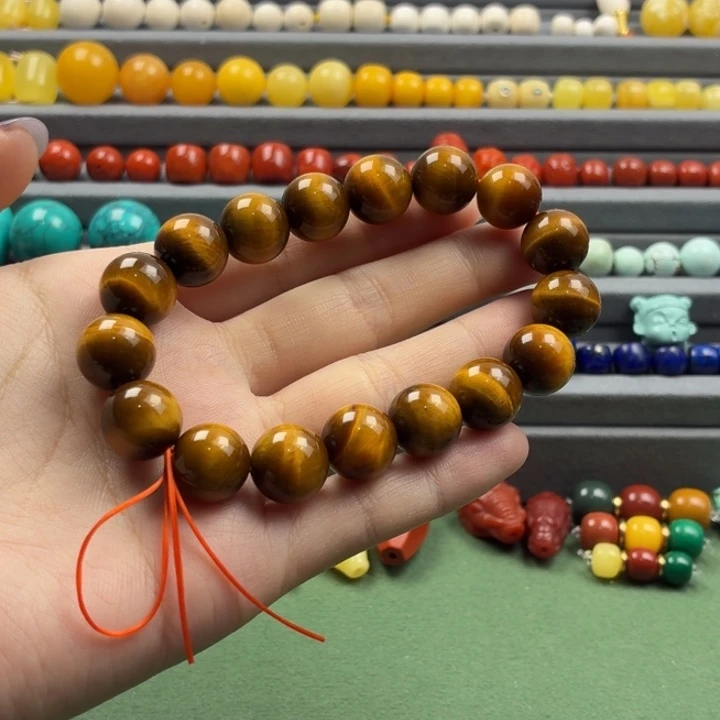 非金属直播12mm黄虎手串