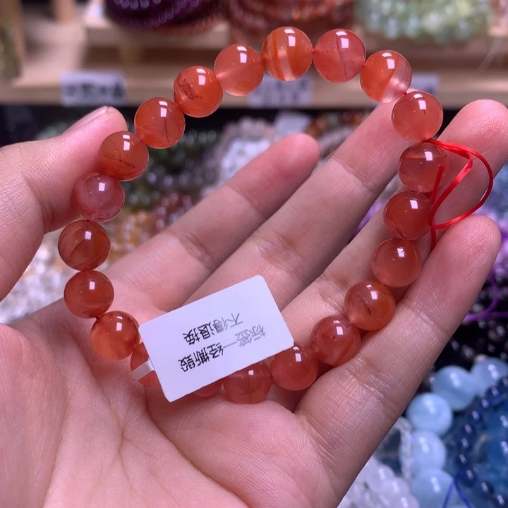 未镶嵌手串水晶9.0南红