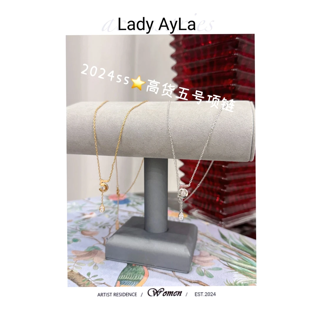 铜合金合成锆石项链 数字5轻奢时尚百搭项链AL881/AL882