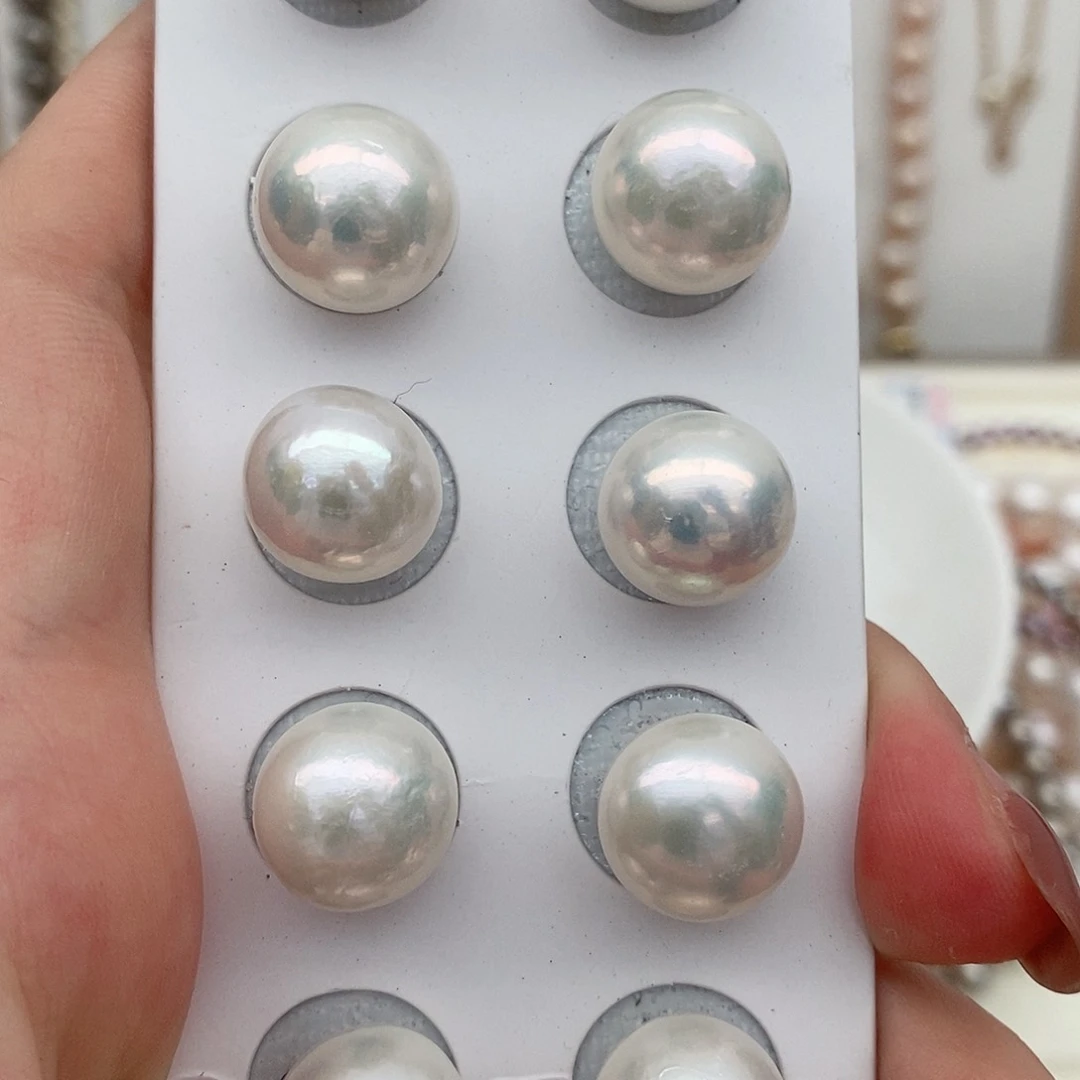 银S925镶嵌淡水珍珠耳饰