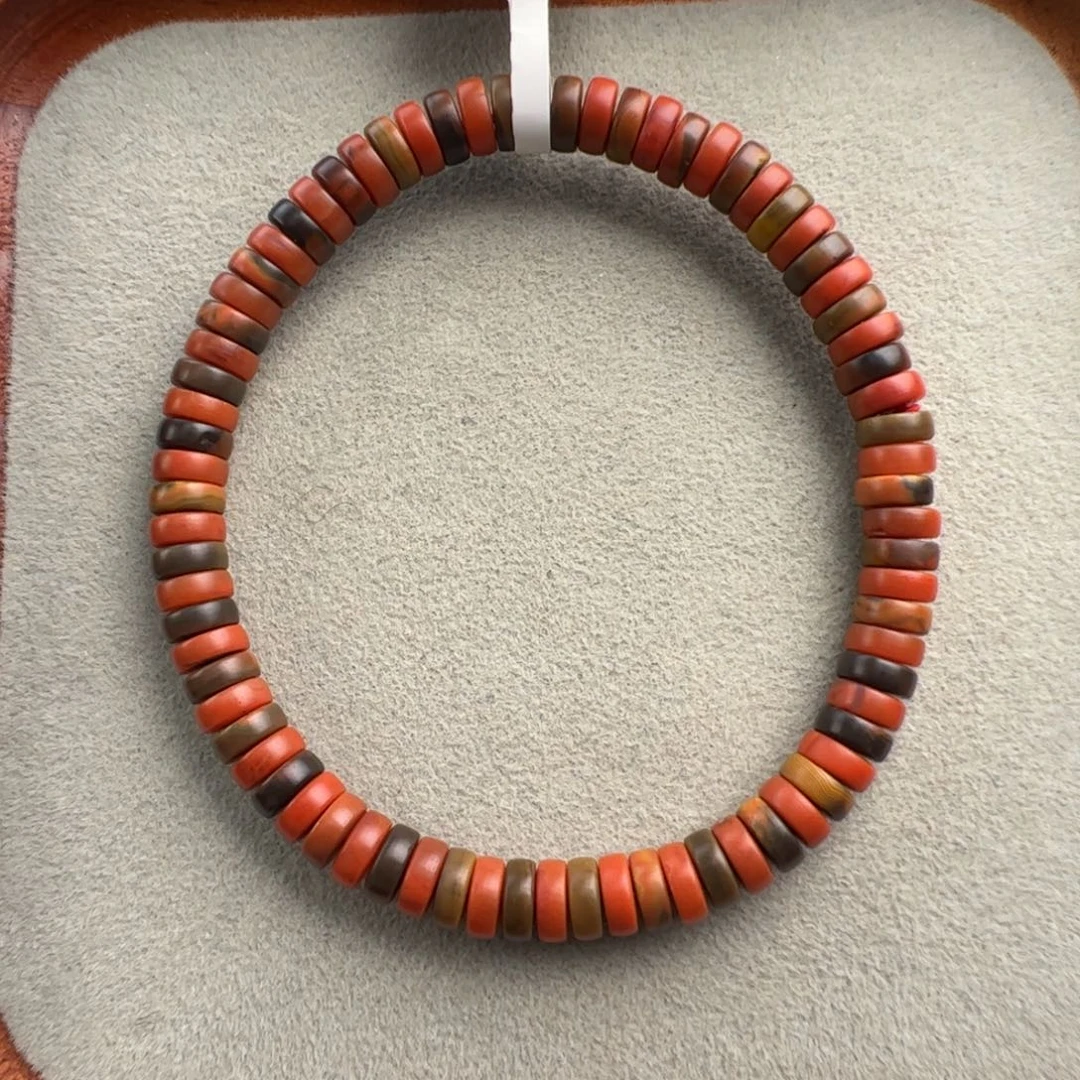 南红玛瑙未镶嵌（大山包哑光药片手串6+）