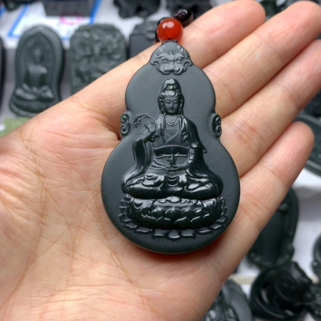 【闪购商品】颈饰未镶嵌和田玉双面雕刻
