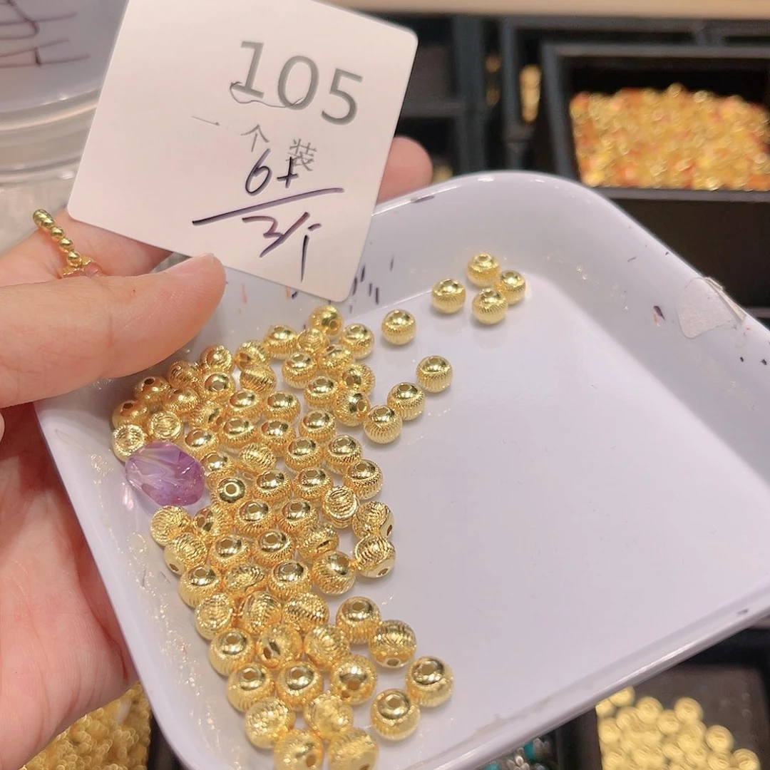 水晶珠宝半成品银S925镀金镶嵌105