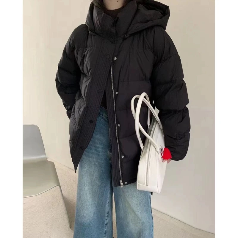 系带收腰加厚超好看白鸭绒羽绒服外套