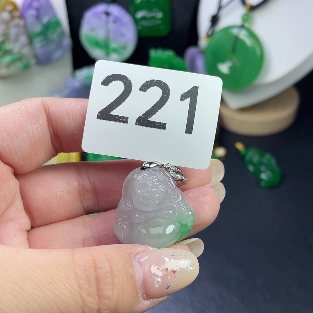 翡翠未镶嵌吊坠(赠链)