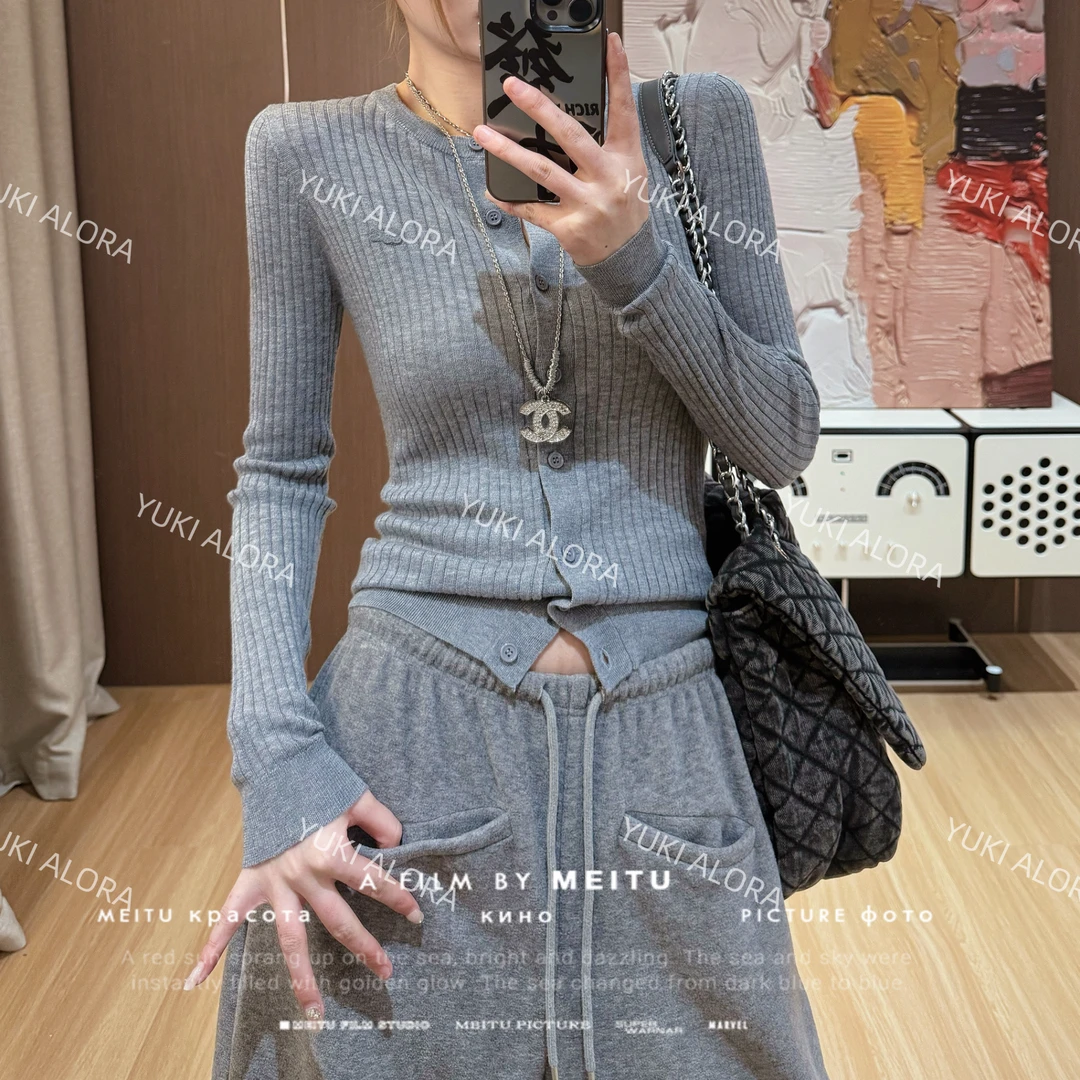 【LLU李】新款针织衫打底衫百搭修身显瘦开衫简约 LLU-000227