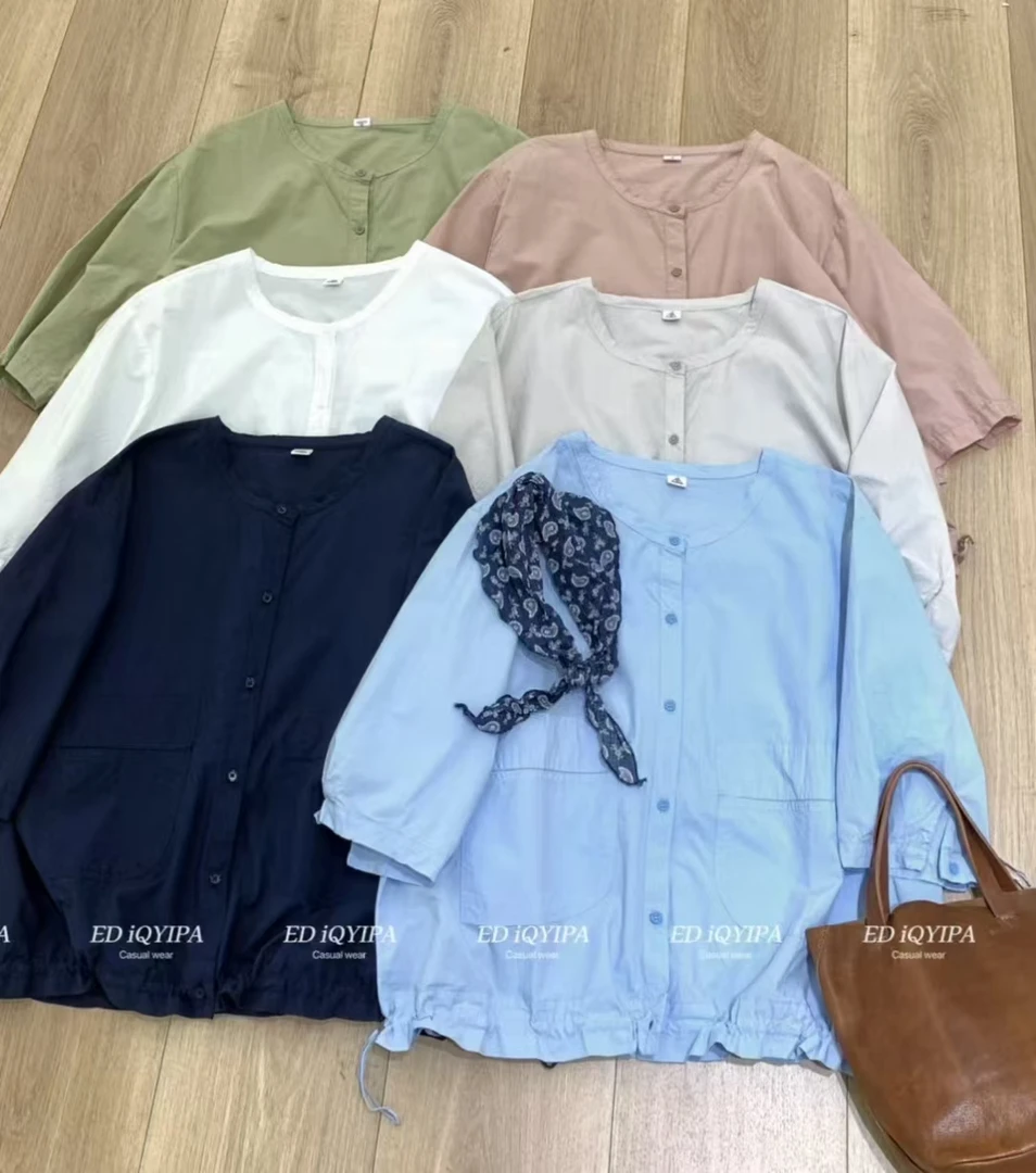 纯色常规休闲风防晒衣中袖外套宽松休闲