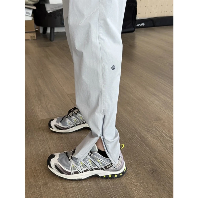 25夏季机能拉链户外运动高弹冰丝速干显瘦百搭男女同款工装休闲裤