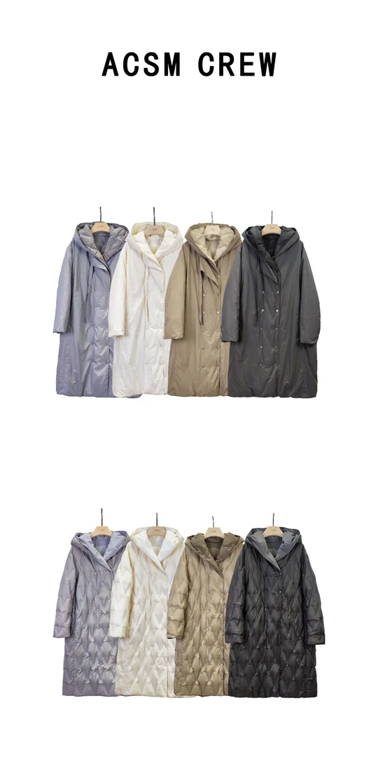 ACSMCREW丨时尚简约休闲相近色撞色两面穿风衣型羽绒服RD348