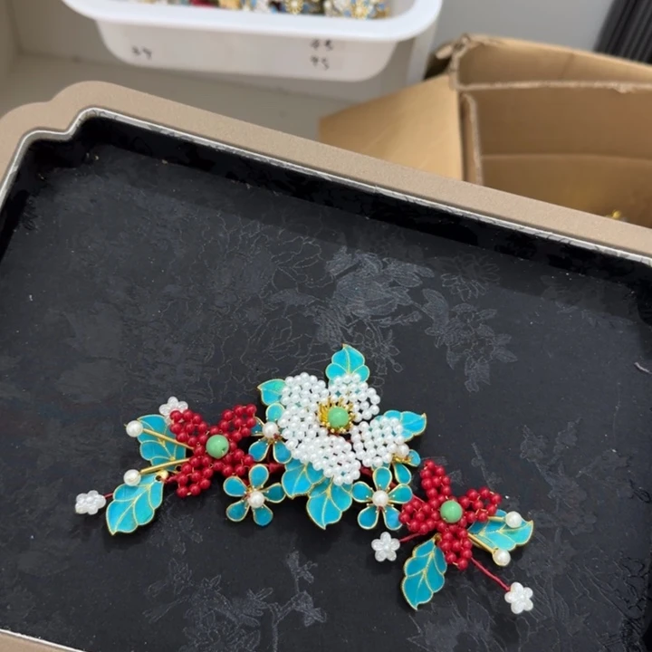 醋酸铁合金鹅毛仿点翠