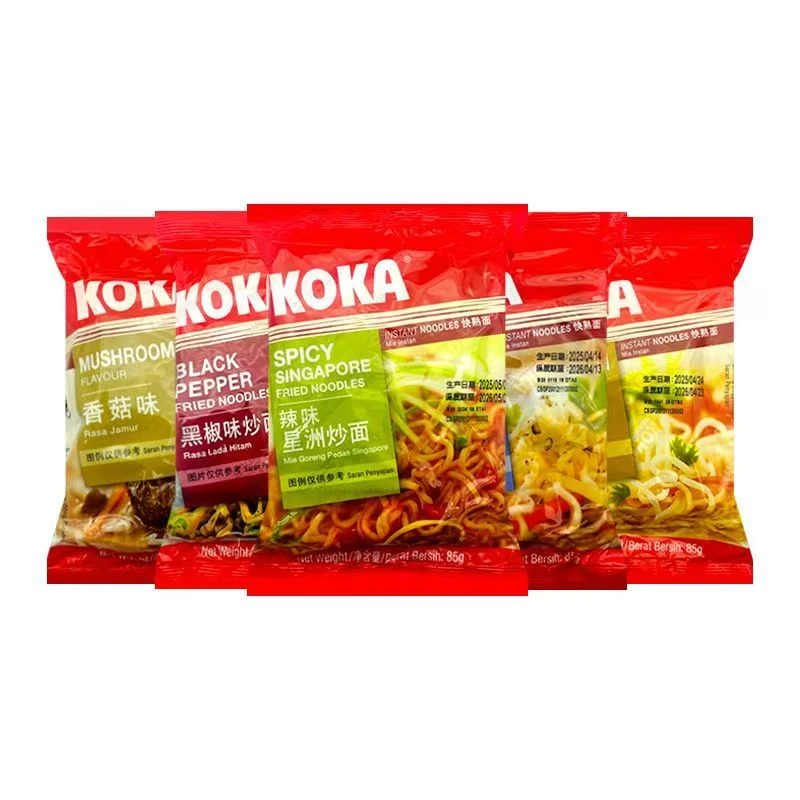 【5袋装】临期 新加坡进口 koka鸡汤味黑椒蟹肉味香菇味快熟面85g