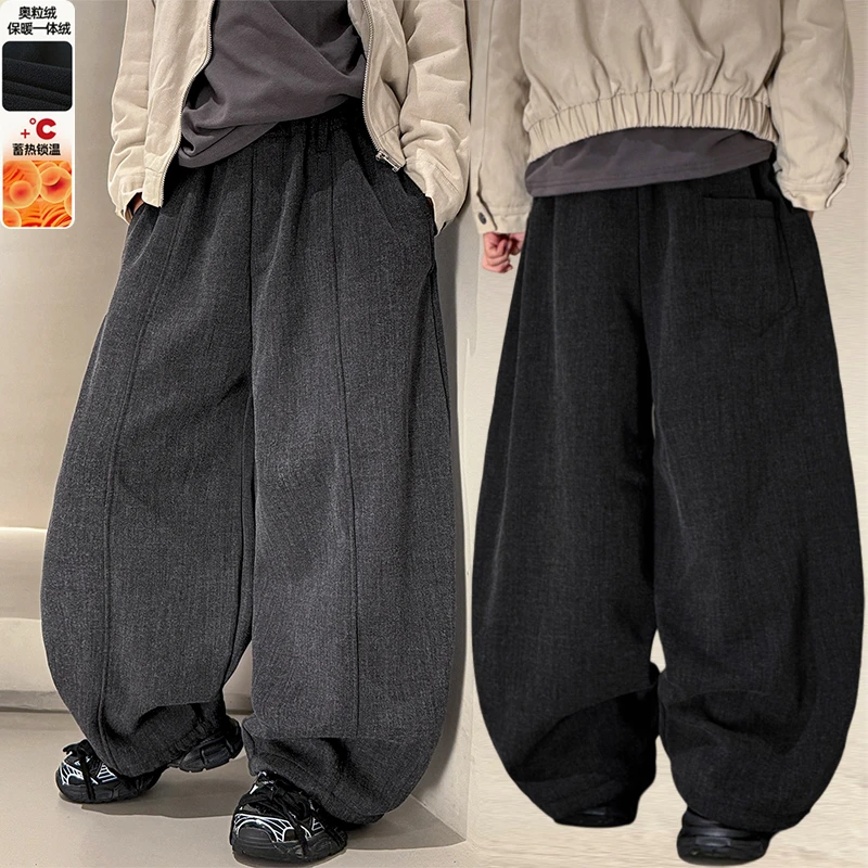 儿童装男童裤子秋冬款2025新款冬季休闲裤冬装中大童男孩卫裤加绒