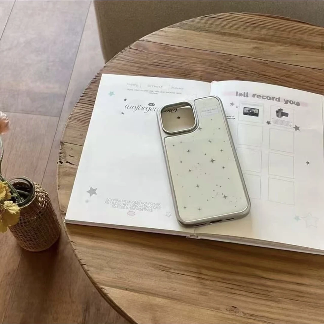 银边滴胶高级星星适用苹果16pro手机壳iPhone15promax防摔14/13女