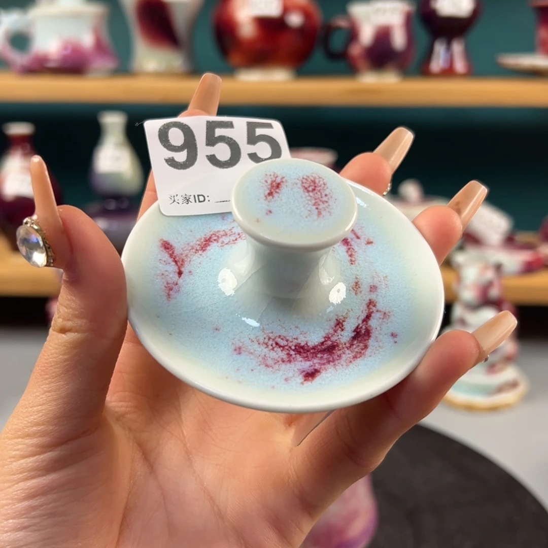 瓷片全品无暇盖置纯手工