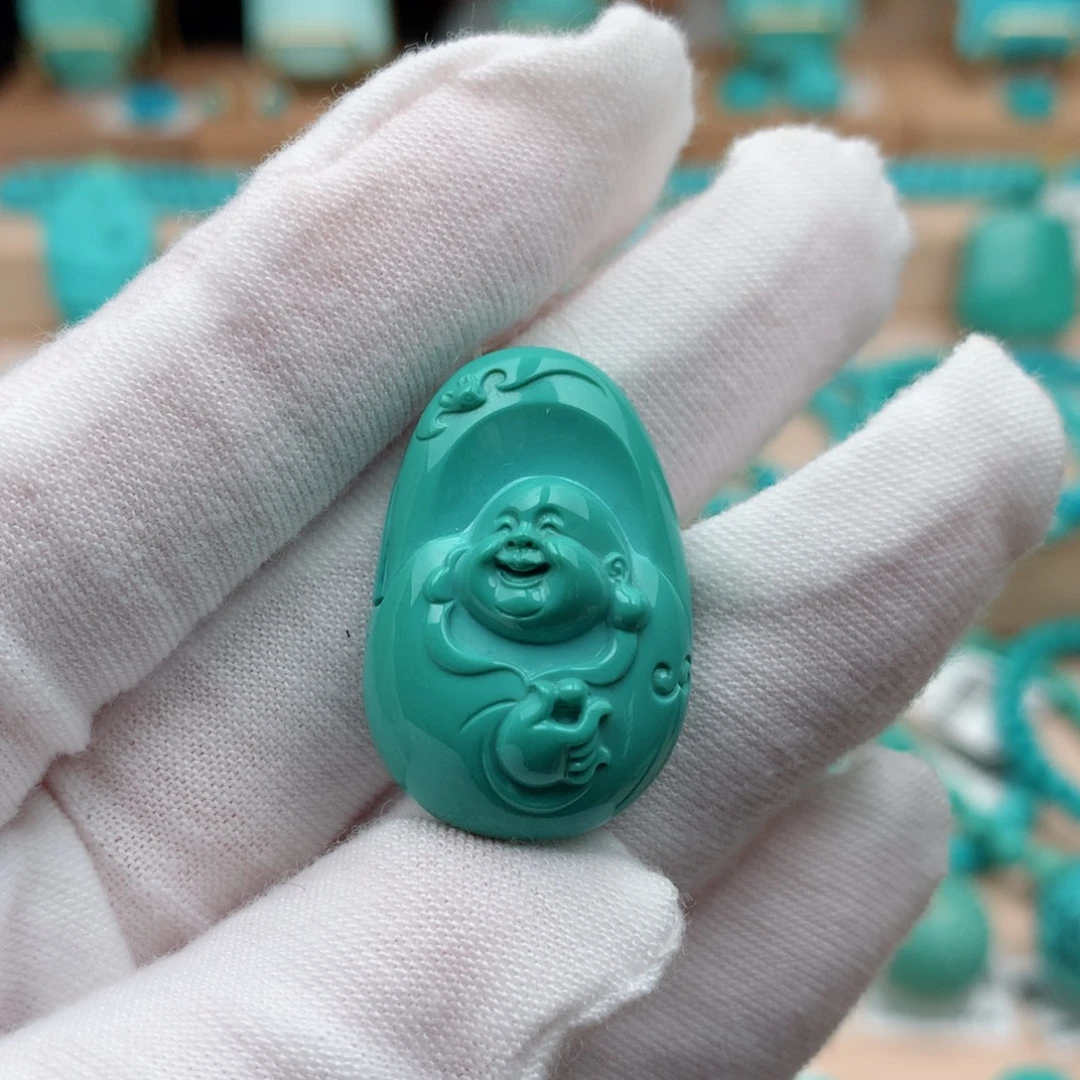 绿松石未镶嵌珠宝奇石18.3mm