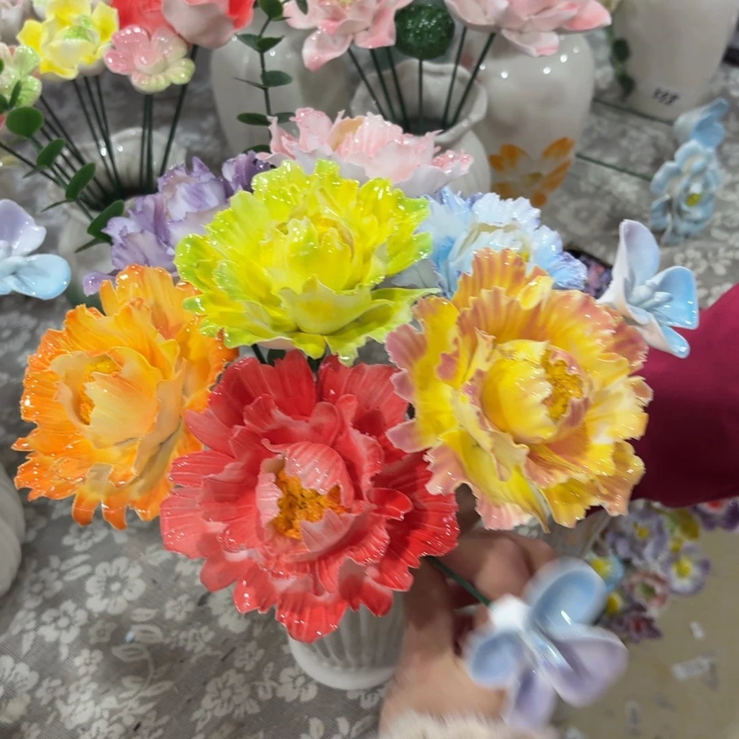 322 陶瓷花拍满20元发货，爱退款拉黑