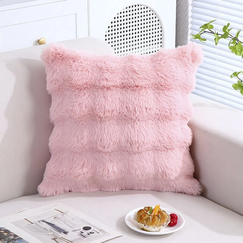 泡泡毛绒枕套北欧客厅靠枕新款靠背卧室简约靠垫正方形枕头套
