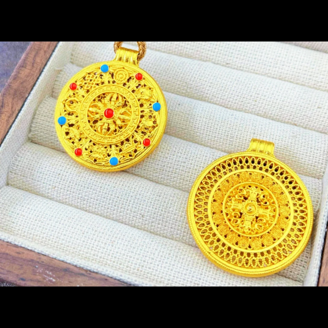 合金吊坠 八宝罗盘金刚杵吊坠韦雪同款时尚项链经典百搭编码14