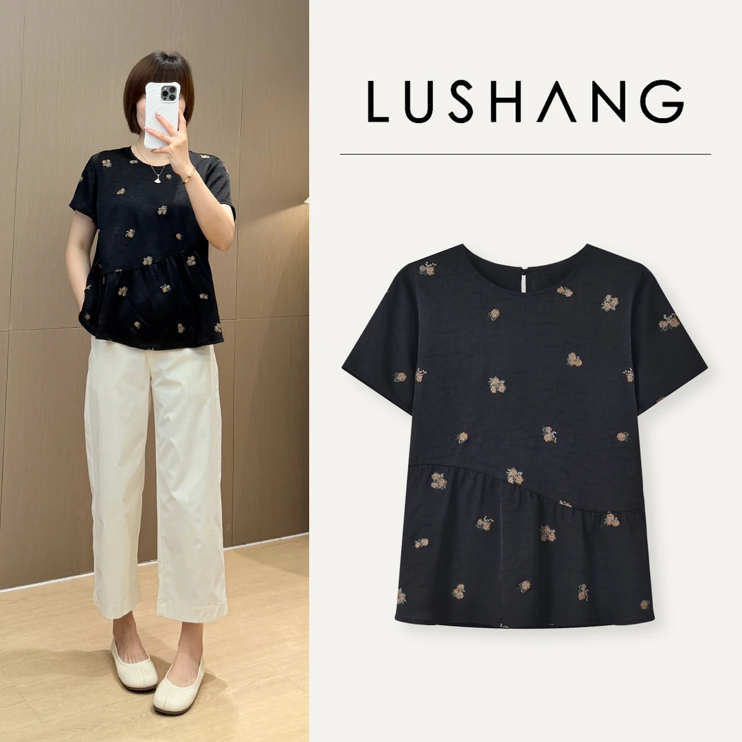 【岁月沉淀】独特龟裂纹理，精致刺绣花朵！露赏2025新款荷叶边小衫