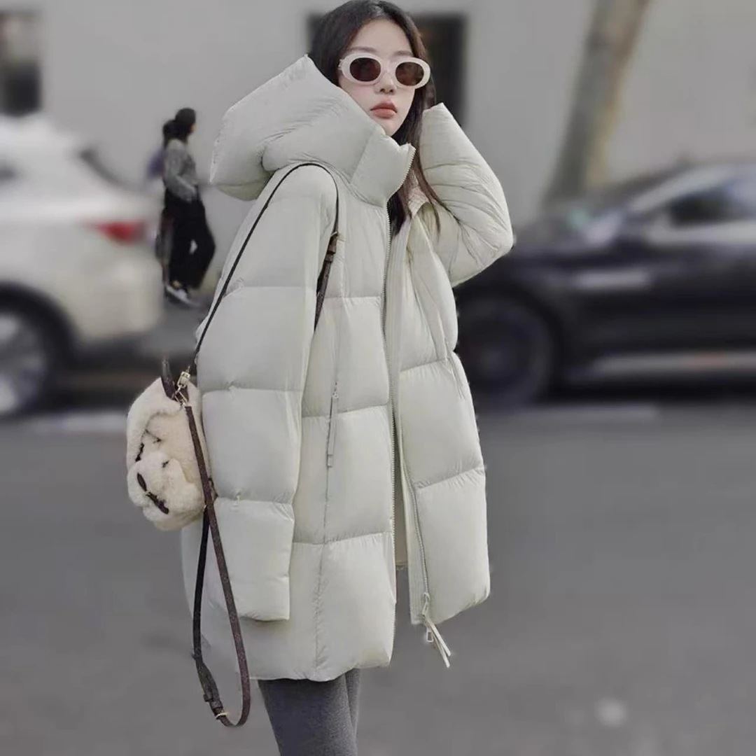 高档泡芙云朵韩系简约保暖新款加厚时尚面包服服装6015[XSLF]