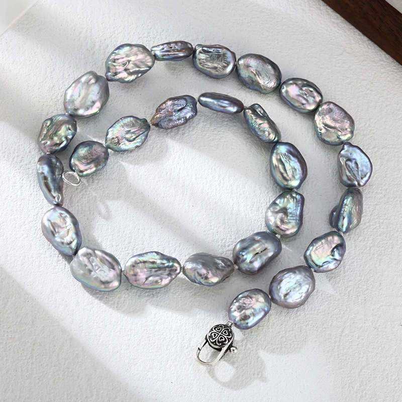 链子925银 XL27 不规则巴洛克项链 流行女士锁骨颈链