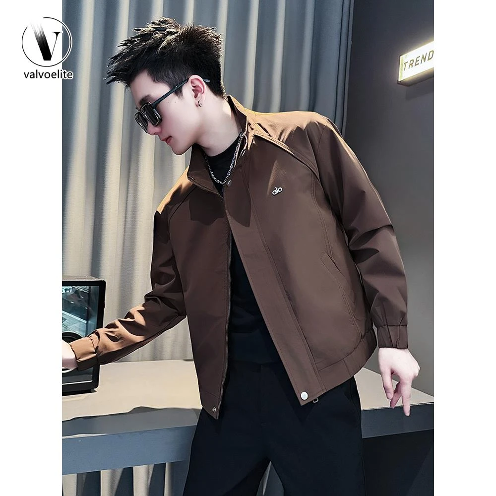 VALVOELITE潮牌痞帅风立领外套潮流休闲夹克男装2025新款秋季上衣