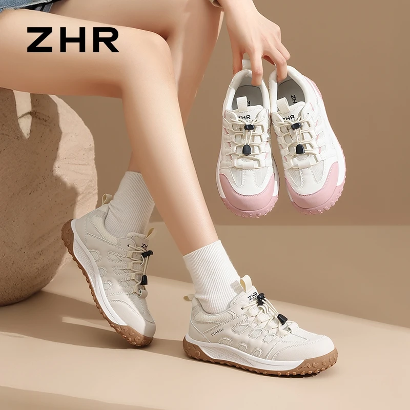ZHR/则则户外运动休闲鞋女秋季新款透气厚底耐磨学生登山丑萌鞋Z