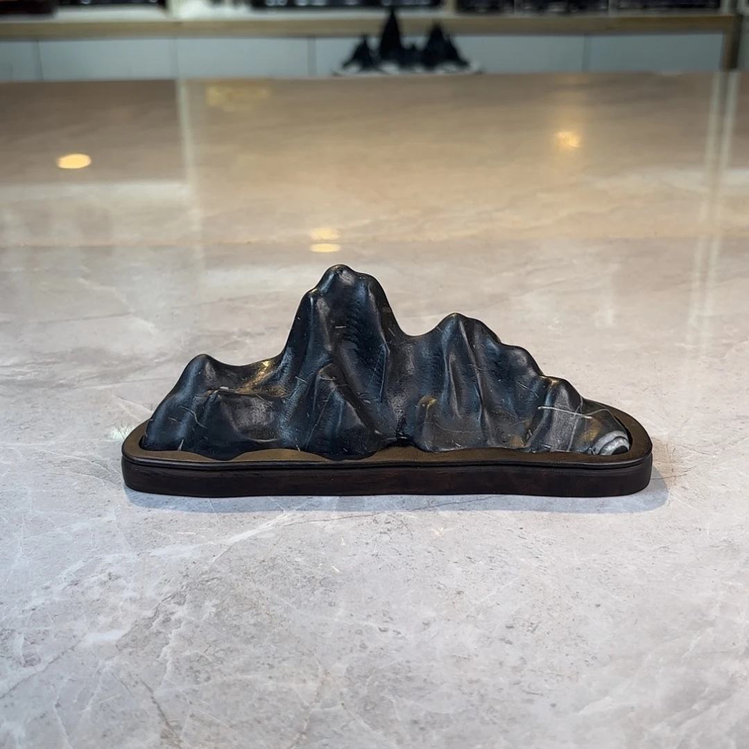 暴***角石材灵璧石手工雕刻奇石摆件