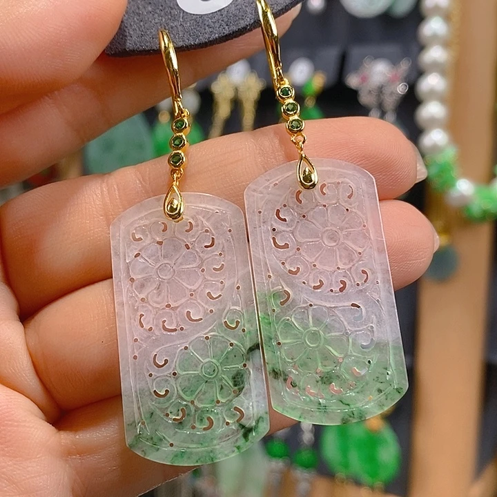 翡翠未镶嵌耳饰翡翠