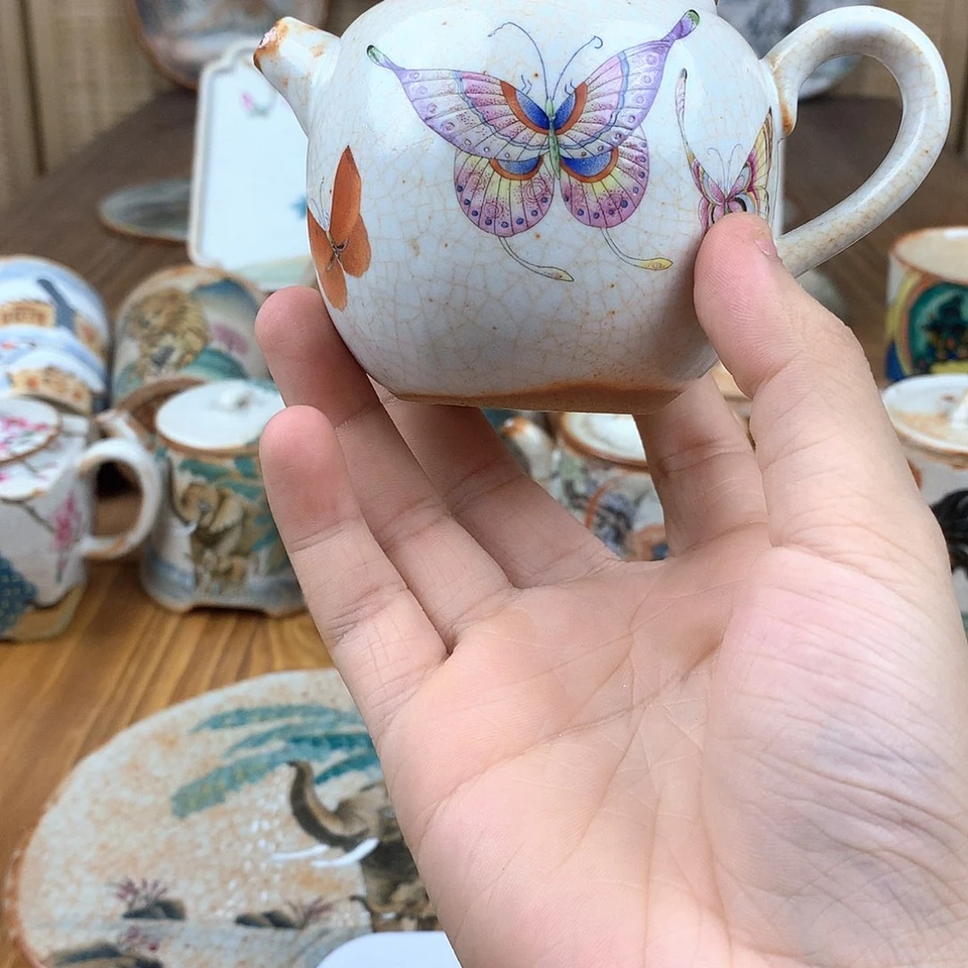 彩***方杯景德镇陶瓷手作