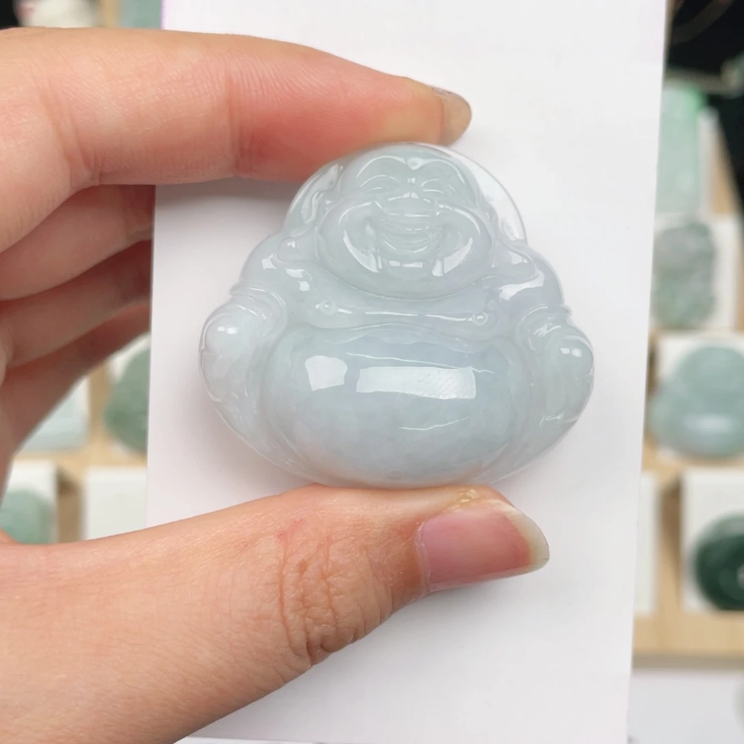 翡翠未镶嵌颈饰佛公