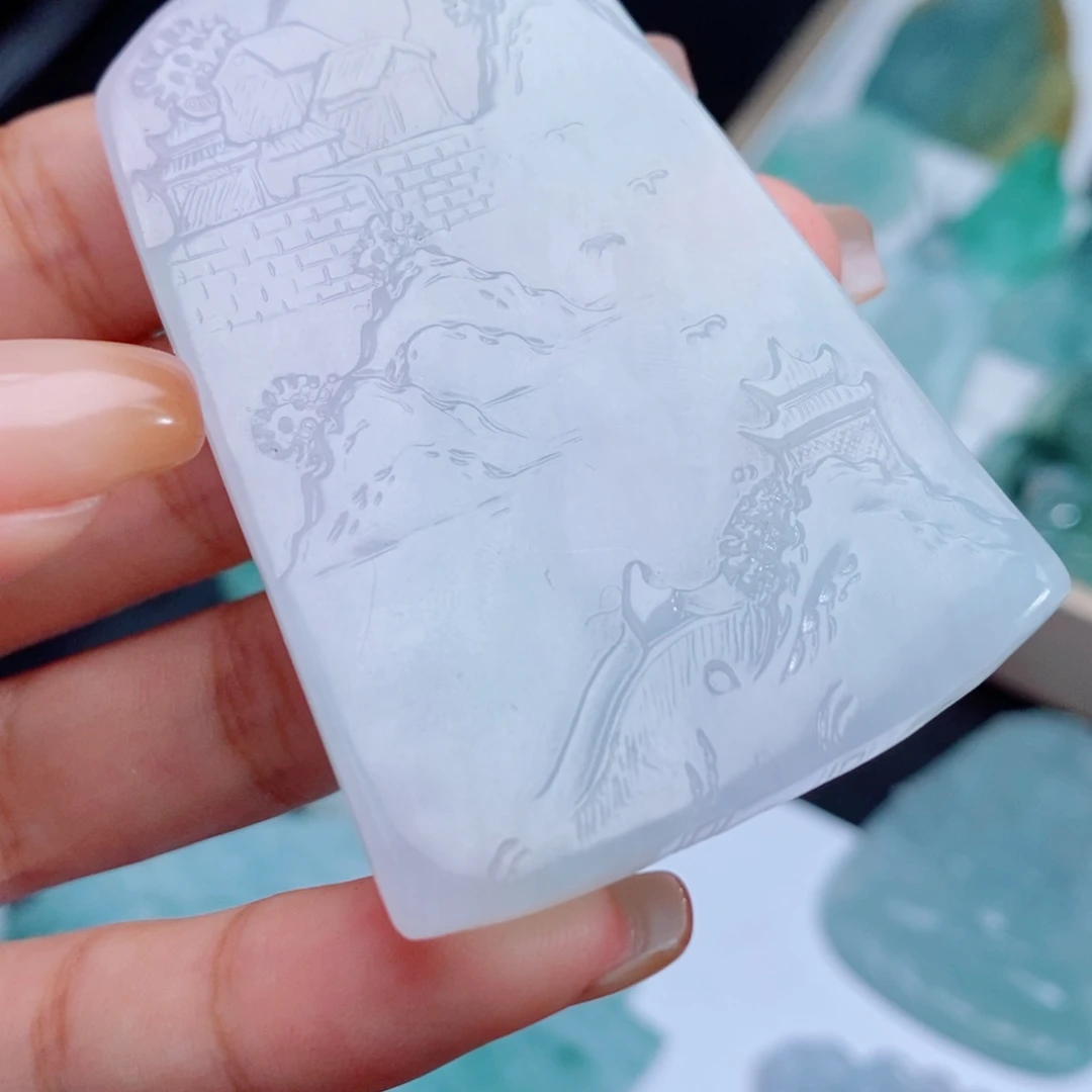 定制翡翠未镶嵌吊坠