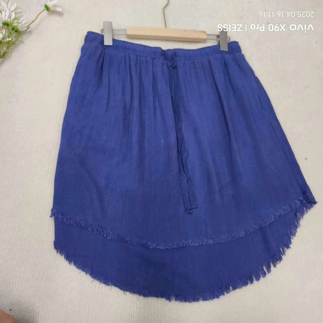 唯琳家 8仓B4-3-1717款 出口外单55%亚麻半身裙