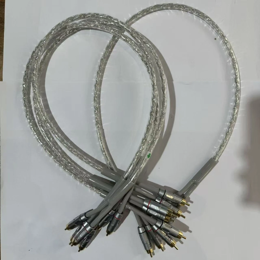 怪獸  HiFi/CD/数播音频连接线 RCA莲花二对二单晶铜镀银信号线