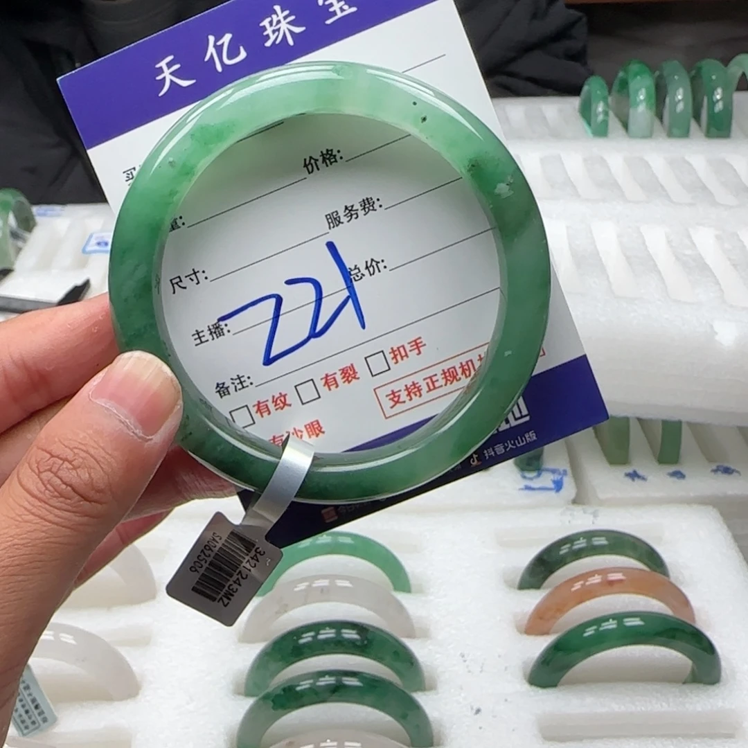 石英质玉（非洲翠）未镶嵌手镯59