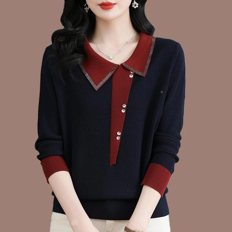 高档桑蚕丝针织衫女春秋新款妈妈装时尚大尺码国风碎花妈妈套装