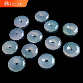 玉美人菲菲&玛瑙平安扣吊坠约50mm&多样性发一