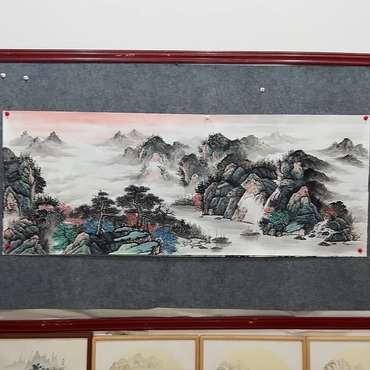 国画手绘国画云峰千里秀