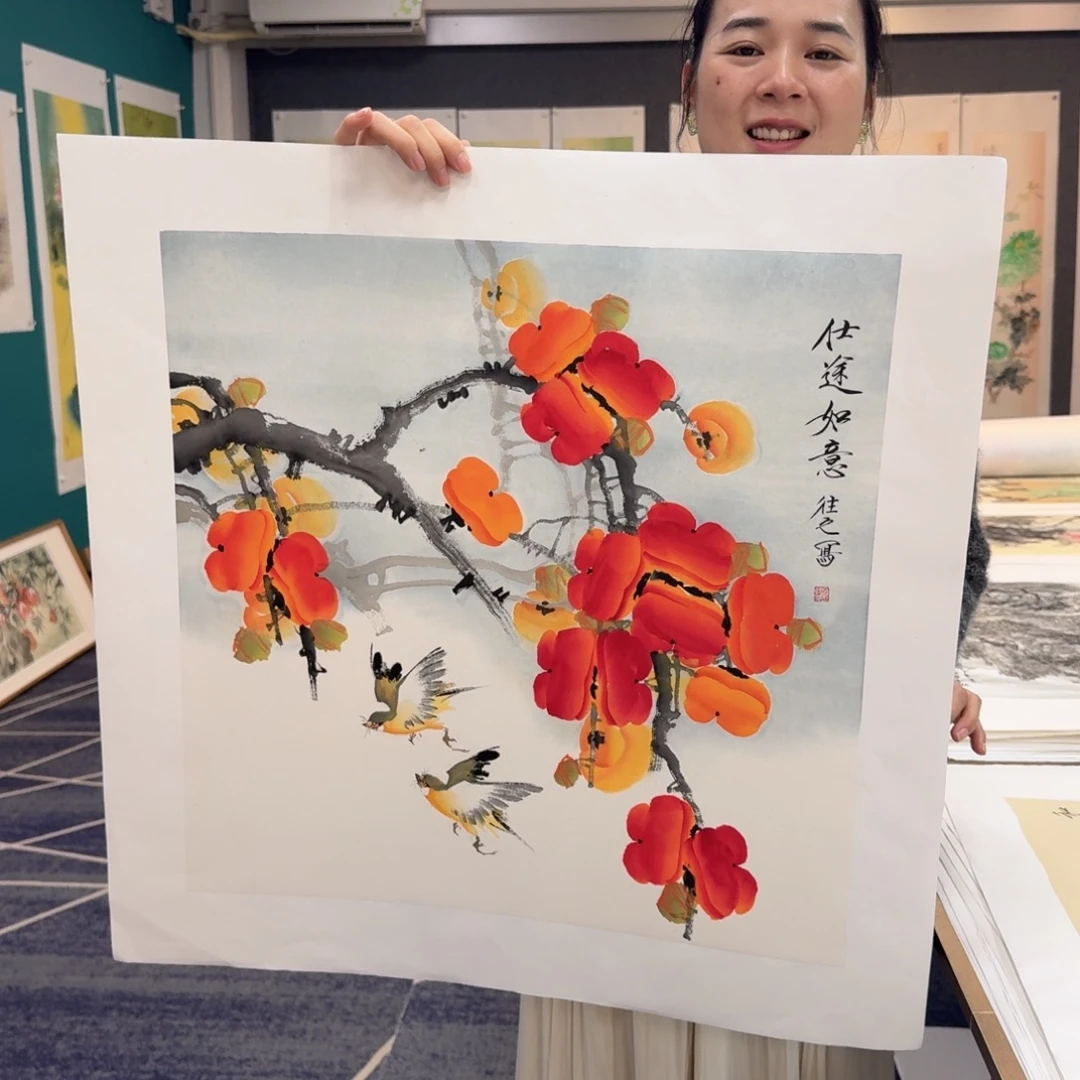 国画国画作品山水花鸟纯手绘