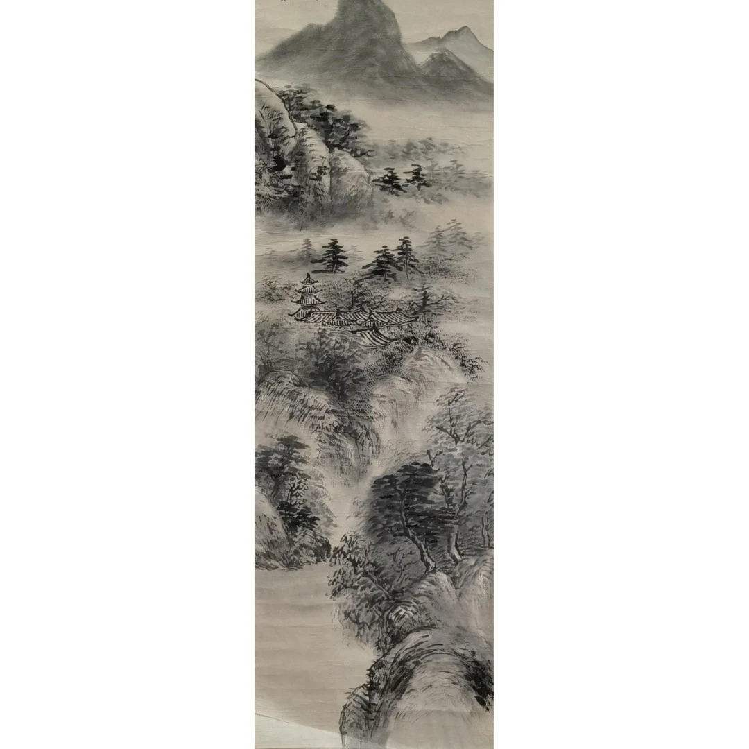 【辽拍】V250709-2-09《山水》（3.7平尺) 纸本立轴 ws1231