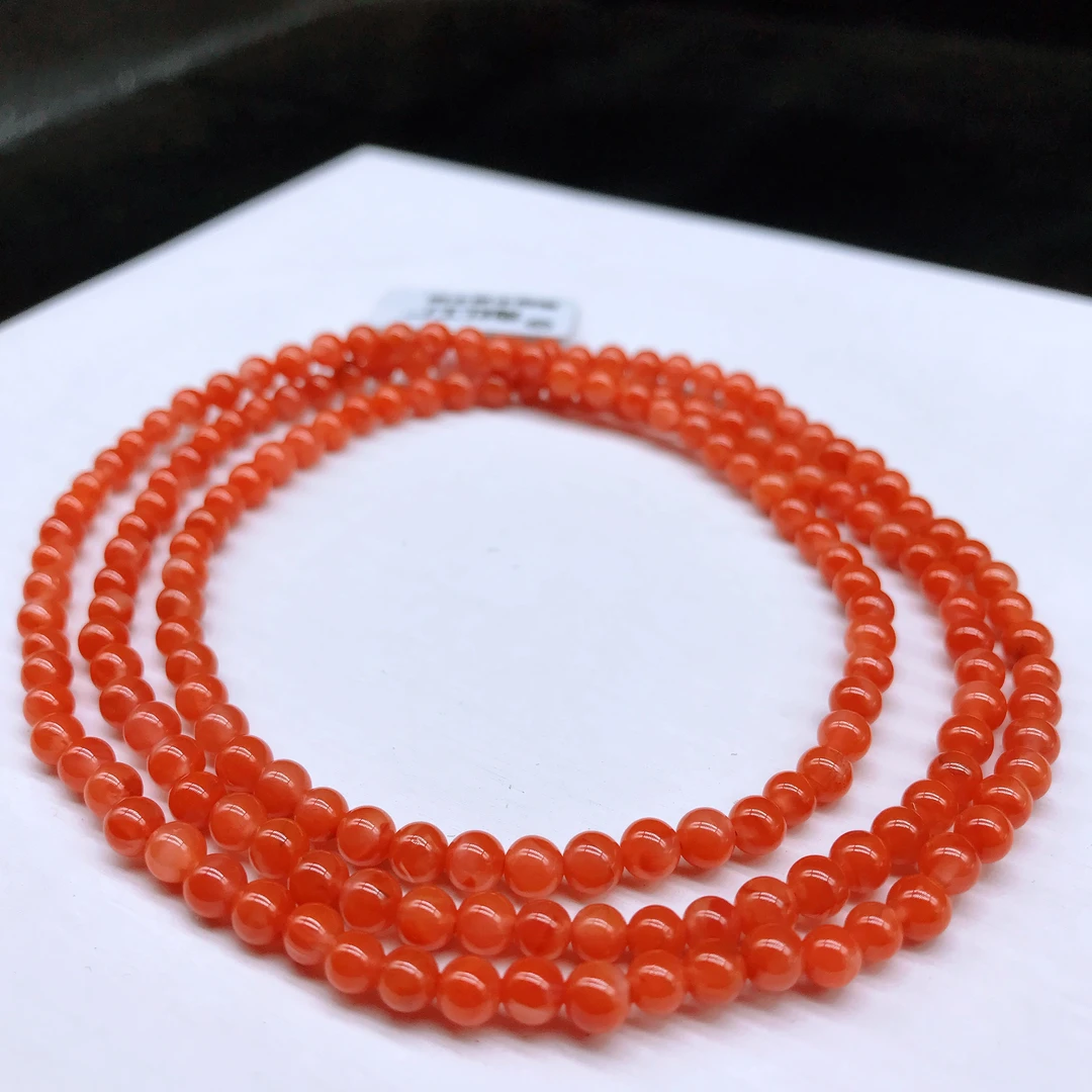 【领源】南红保山百搭多圈4mm（一条）