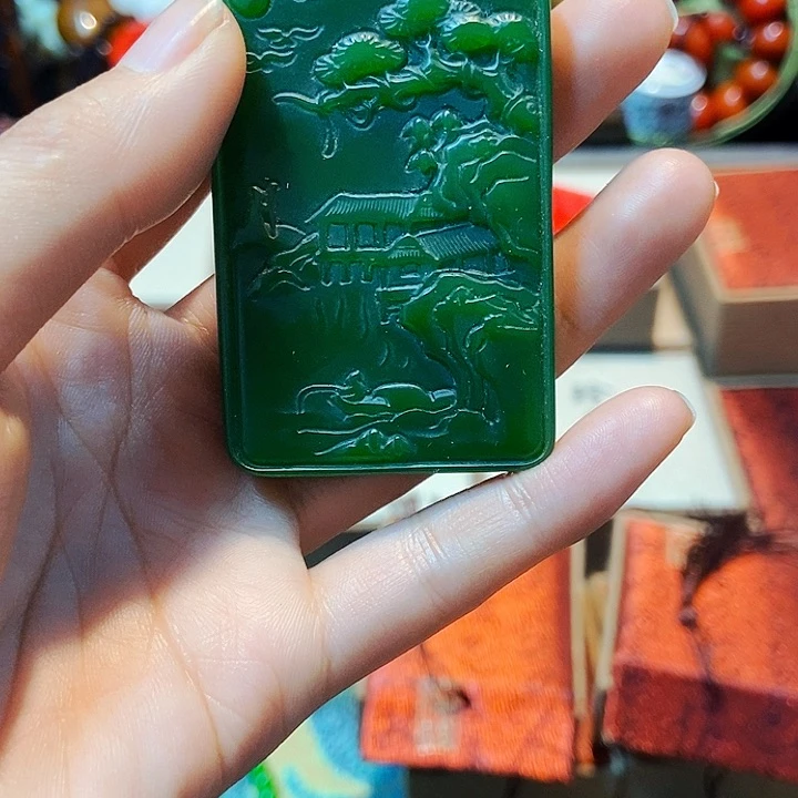 和田玉（碧玉）颈饰未镶嵌