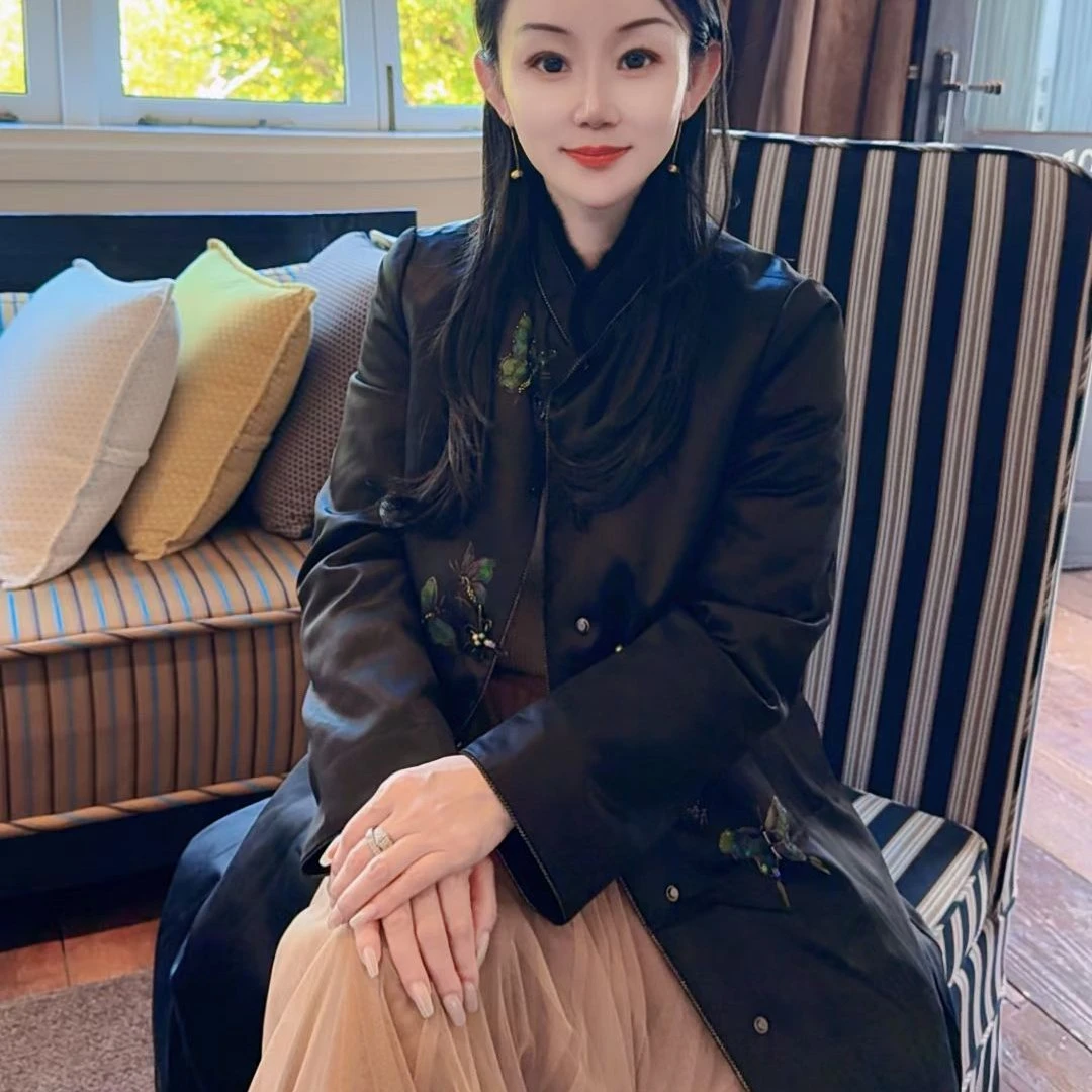 香云纱缎面鹅绒重工新中式气质显瘦