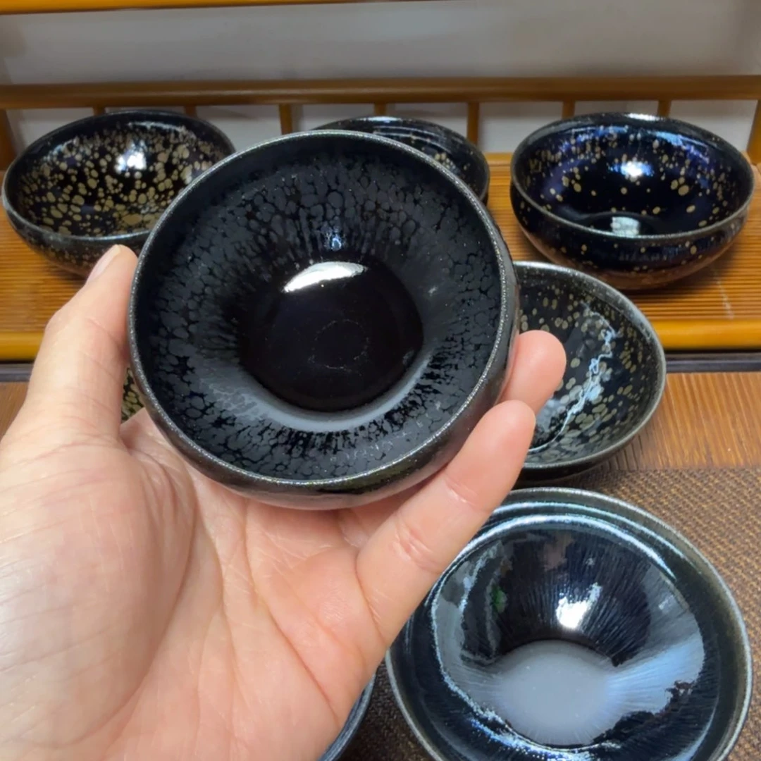 茶盏诡***班建盏手工制作主人杯茶杯