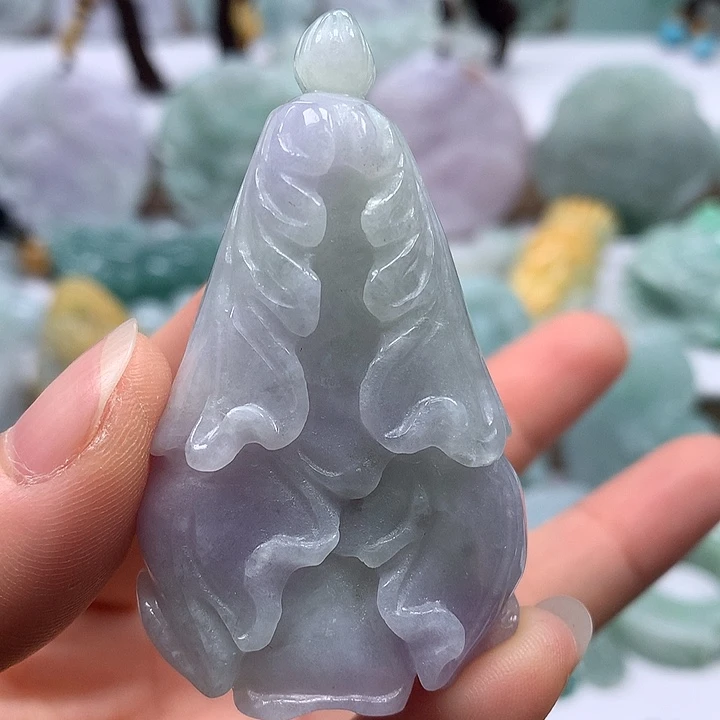 翡翠未镶嵌颈饰百财卡厚19.8