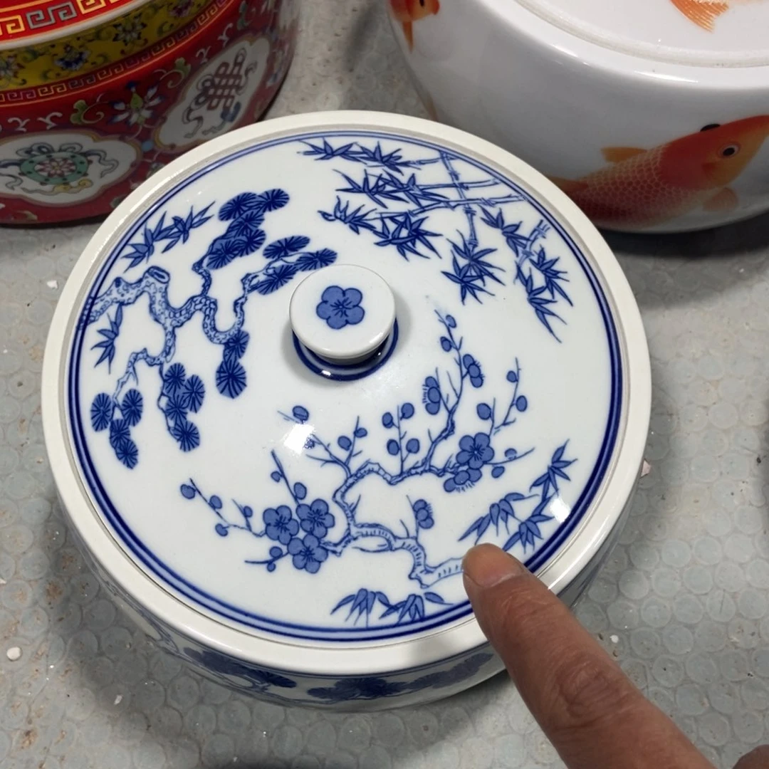 瓷片景德镇陶瓷罐3斤