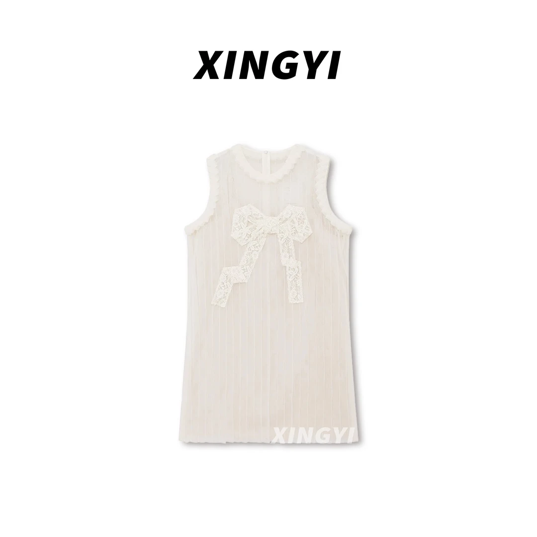 『XINGYI』夏季新款真两件蕾丝网纱连衣裙XY9420